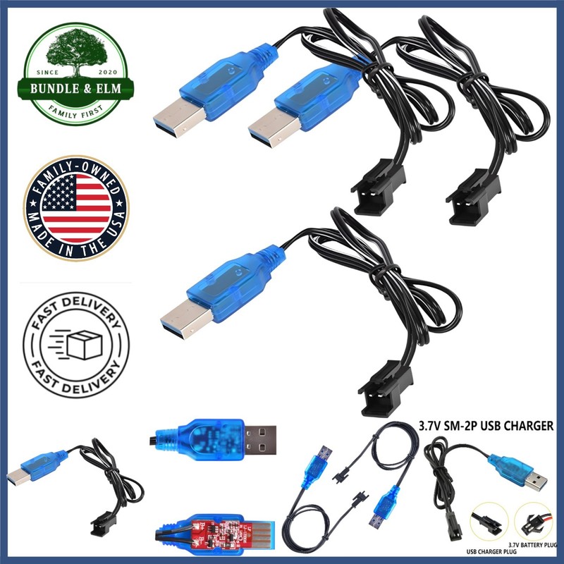 Rechargeable USB Charger Cable for RC Cars, Trucks, and Stunt Vehicles