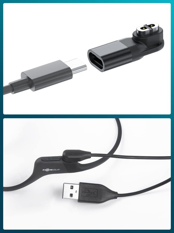 USB Adapter & Charging Cable for Aftershokz Headphones, with Shokz Aeropex, O... gallery