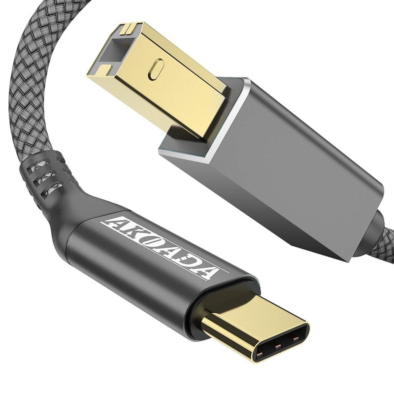 Printer Cable, USB B to USB C Printer Cable 5ft, Type B to Type C Cord Compat…