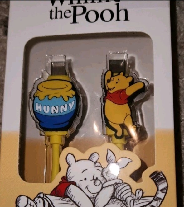 Winnie the Pooh and Honey Pot 4ft USB C To USB C Charging Cable Devices New
