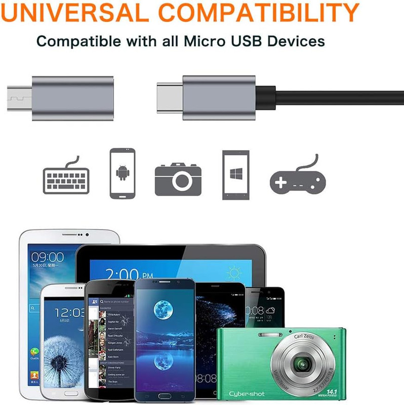 USB C to Micro USB Adapter, (4-Pack) Type C Female to Micro USB Male Convert Con gallery