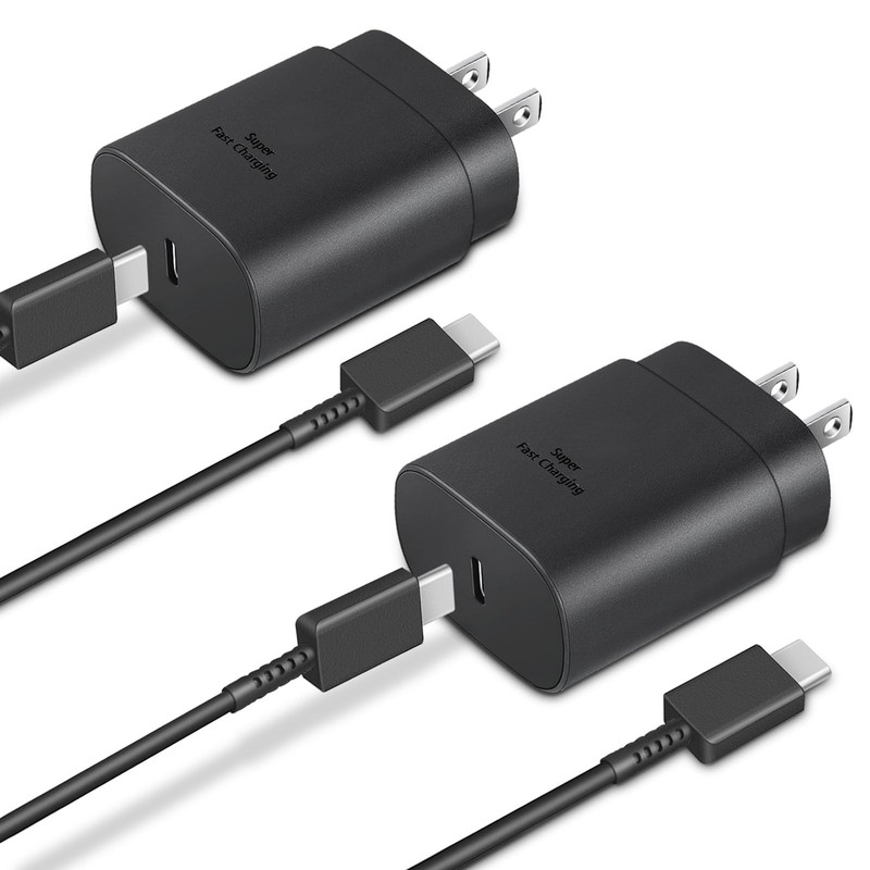 Type C Charger 2-Pack 25W Type C Fast Charging Block with 6ft USB C Charger