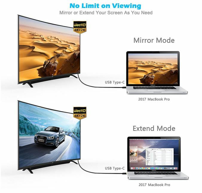 USB Type C to DisplayPort Adapter Cable 1.8M UltraHD For Samsung Galaxy S26 + 5g gallery