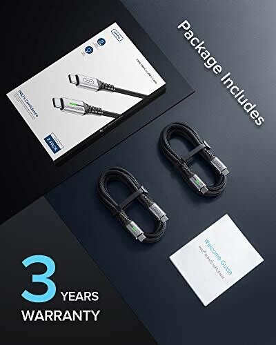 USB C to USB C Cable, 100W [2-Pack 6.6ft] PD 5A Fast Charging Type C to Type(X) gallery