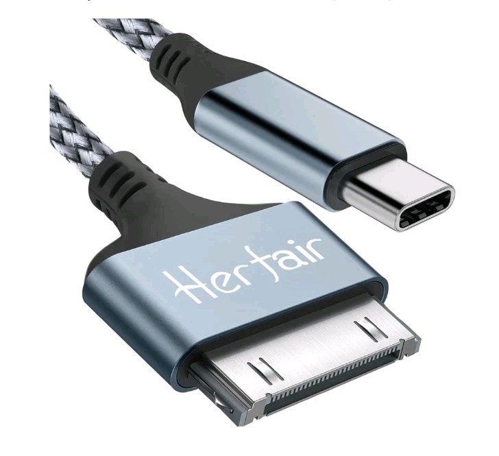 30 Pin to USB C Adapter Ipod Charger Nylon Braided Fast Charging Data Cord....