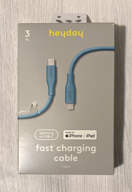 Heyday 3′ Lightening To USB-C Cable – Teal, Made For iPhone iPad