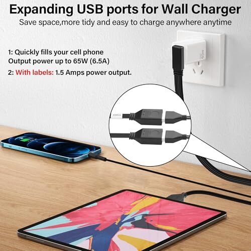 USB 2.0 Y Cable Splitter USB Male to Dual USB Female USB Splitter Adapter Ext... gallery