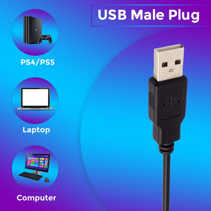 3.5Mm Aux to USB Adapter Cable – 3Ft USB 2.0 Male to 3.5Mm Audio Jack Cord for C gallery
