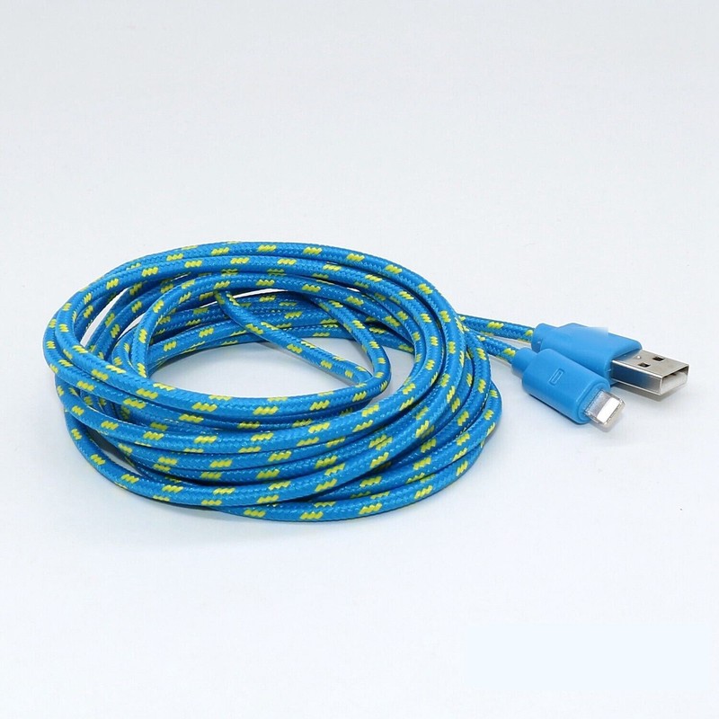 Charging Data Cable 5 Pack 3/6/10ft Charger Nylon Braided For Apple iPhone iPad gallery