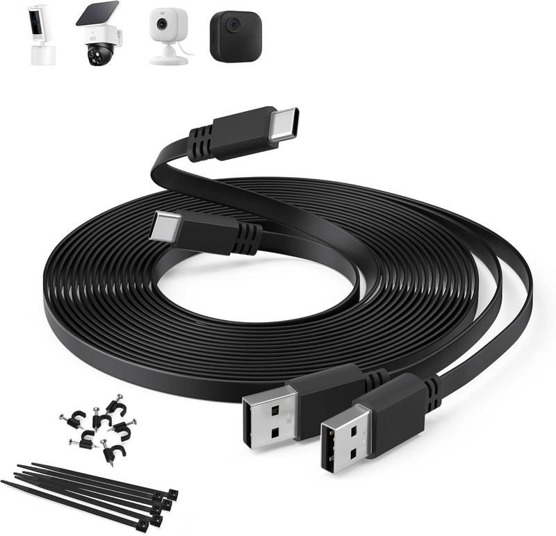 20ft USB A to USB C Power Cord for Tapo C120, eufy Cam S350 gallery