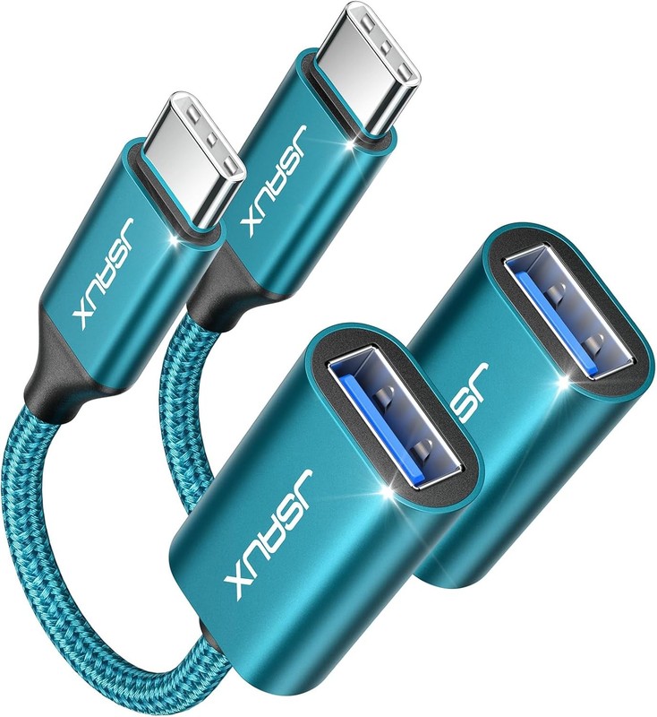 JSAUX USB-C to USB 3.0 Adapter Dual Pack High-Speed Data Transfer