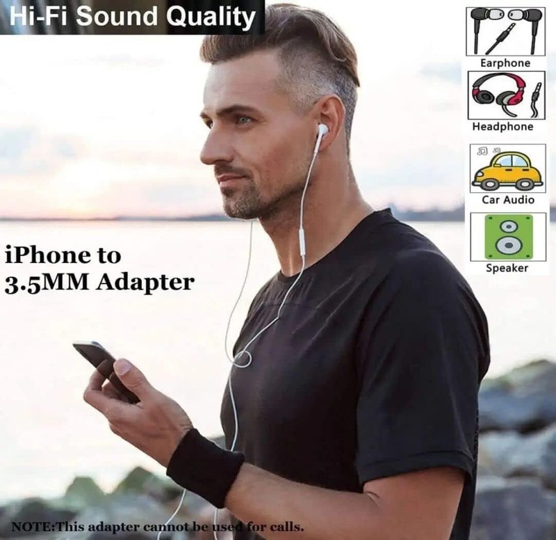 For iPhone Headphone Adapter Jack 8 Pin to 3.5mm Aux Cord Dongle Converter Lot gallery