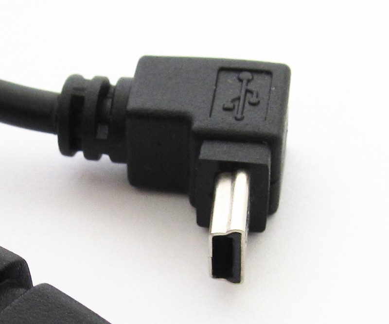 50pcs Mini Down Angle 90D Host OTG Adapter Cable 5pin USB male to USB 2.0 Female