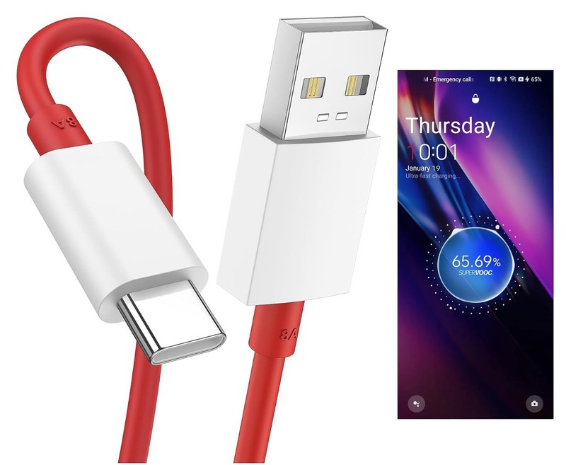 100 W SUPERVOOC USB‑C Cable 1 m Ultra‑Fast Charging Cable for Oppo Reno 7 5G ... gallery