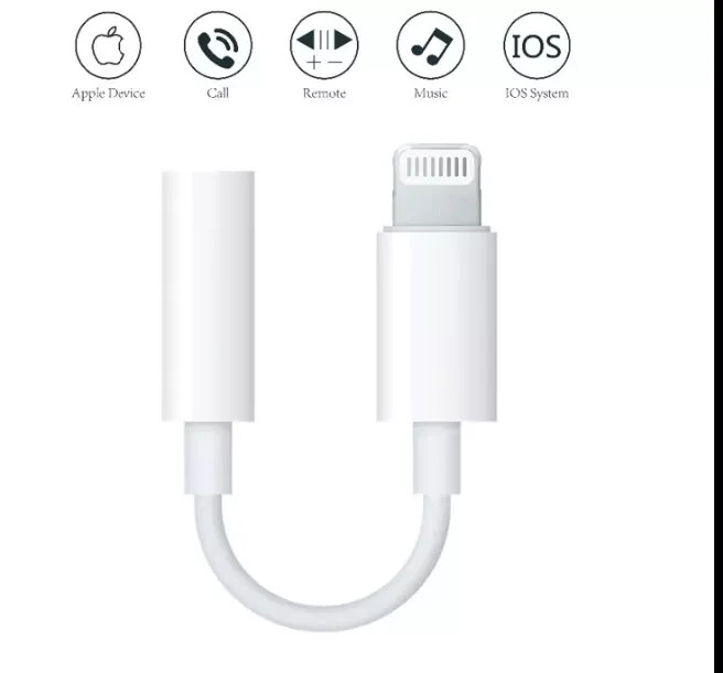 Apple MMX62FE/A Lightning to 3.5mm Headphone Jack Adapter