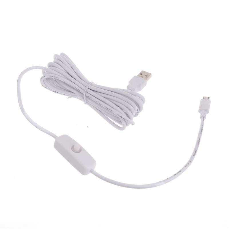 Power Control Cord Micro USB to USB Power Cable withSwitch forRaspberryPi