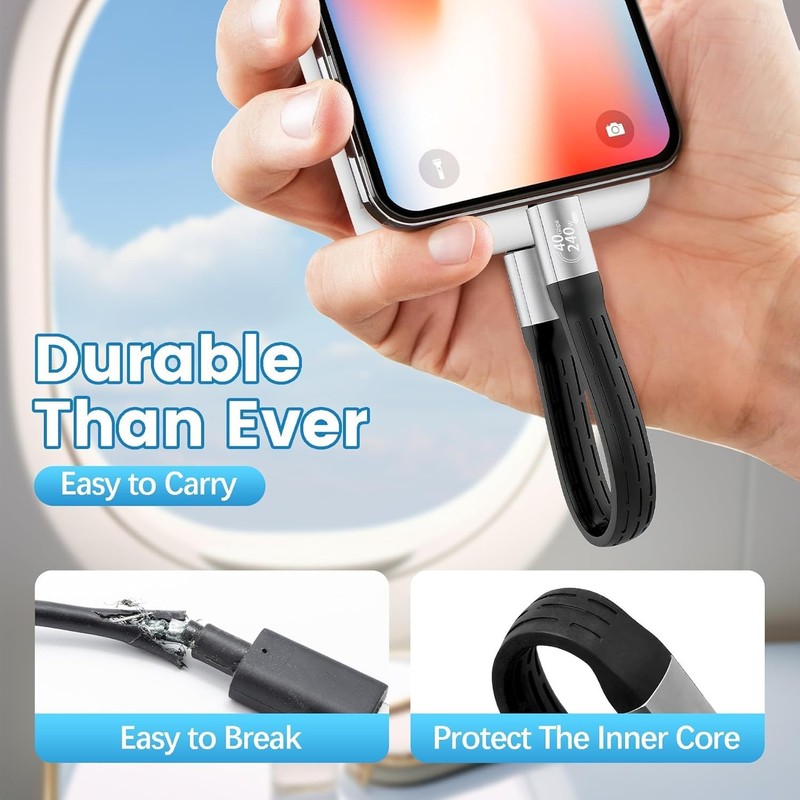 Short USB C Cable - 5.9 inch 240W PD Fast Charging 40Gbps Data Transfer Short... gallery