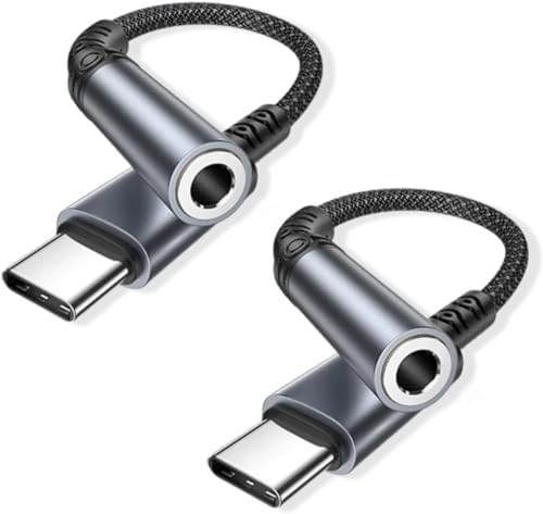 2PACK USB-C Type C to 3.5mm AUX Headphone Jack Adapter For iPhone Android Phone gallery