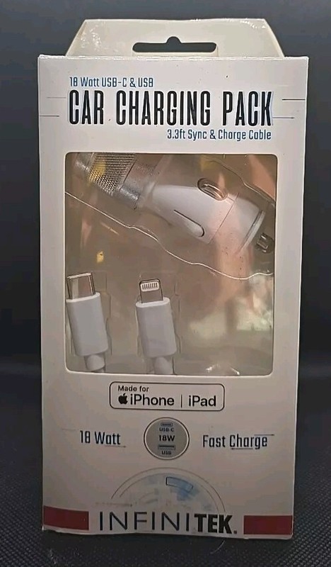 Infinitek 18w Usb C & Usb Car Charging Pack