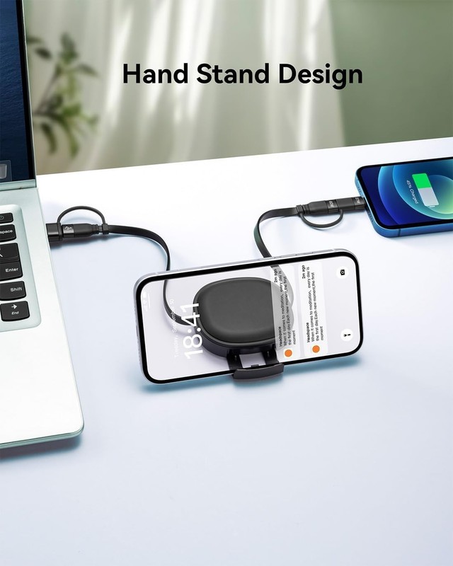 2Pack 5 in 1 Retractable Fast Charging Cable, USB C to USB C Fast Charging gallery