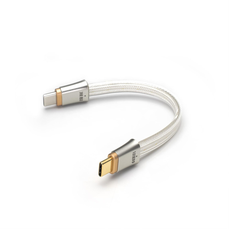 hifi TC19CC USB C Cable Digital Signal OTG Cable Pure Silver USB-C to USB-C DAC