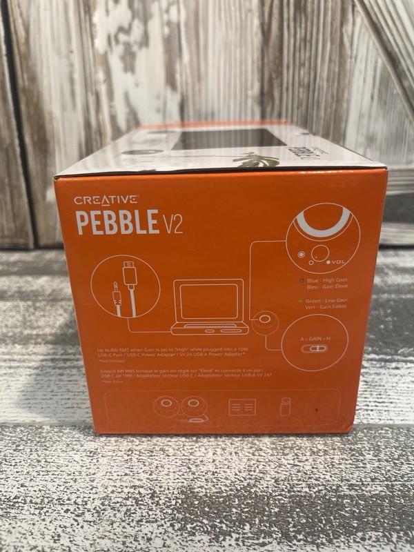 Creative - Desk Top - Pebble V2 2.0 Speaker System - 8 W RMS - Black New gallery