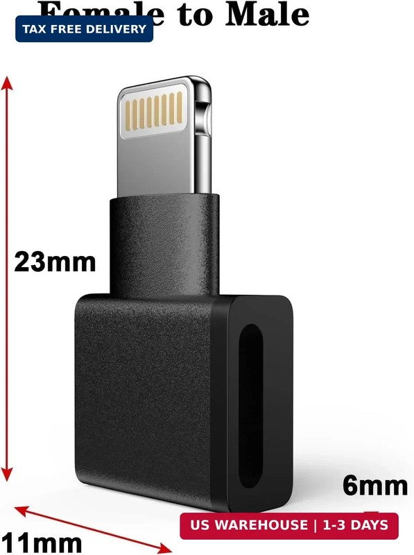 [Apple MFi Certified] Lightning Extender Adapter for iPhone Charger,2 Pack 90 De gallery
