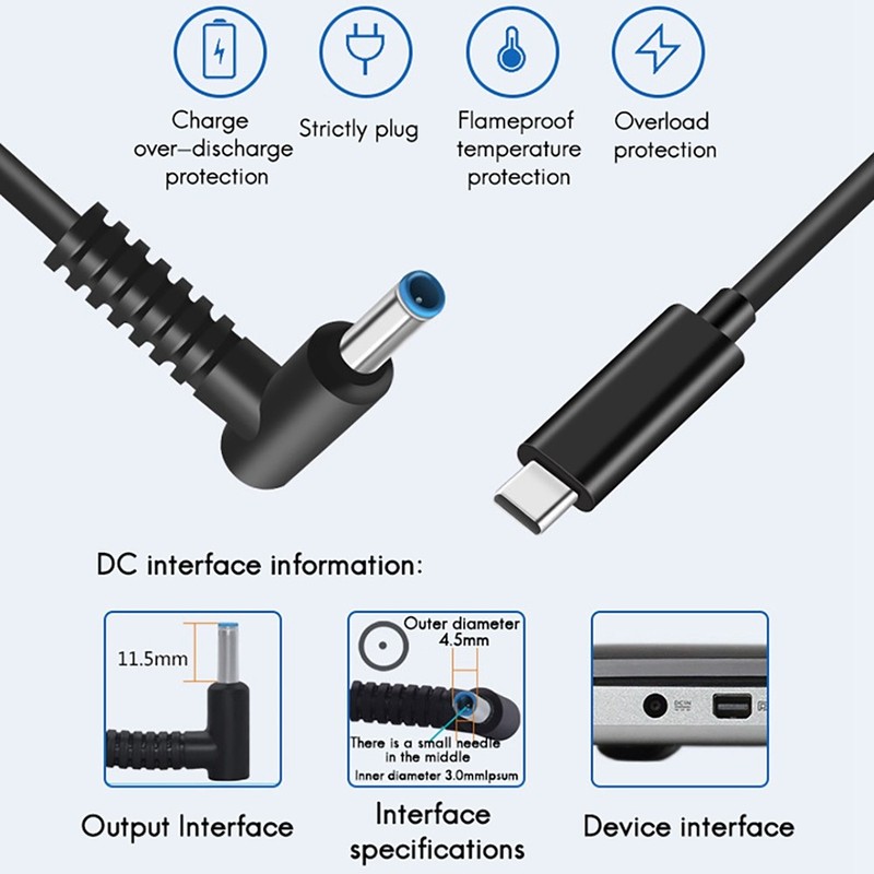 Laptop PD Fast Charging Cable Type-C is Suitable for 65W DC45302741 gallery