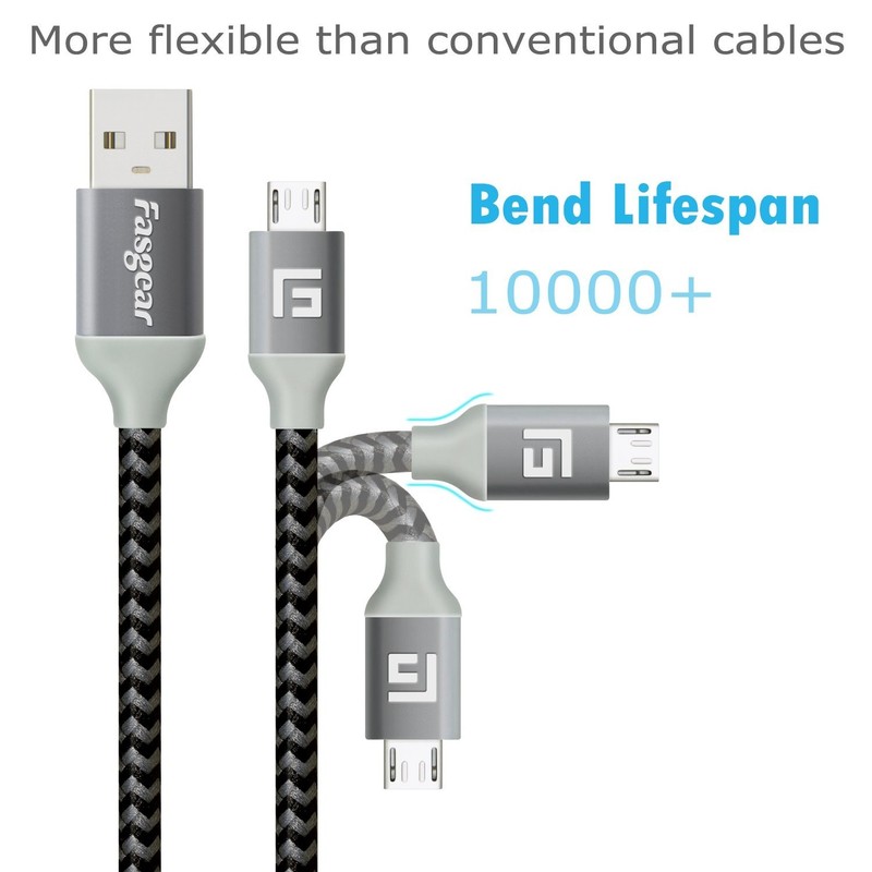 Micro USB Cable 10ft, 3 Pack Fast Charging Micro USB 2.0 High Speed Data Sync... gallery
