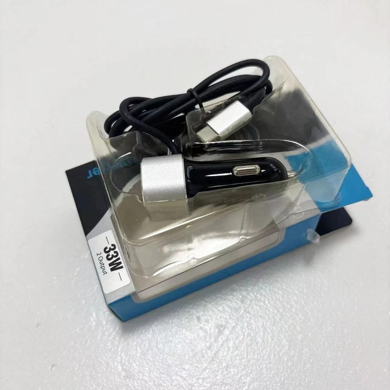 1x Fast Adaptive QC 3.0 Car Charger Adapter+Type C USB Data Cable 33W 5V Free P#