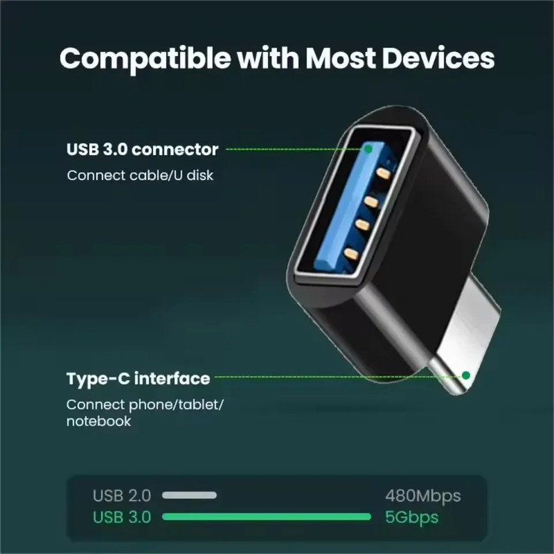 For Phone Type C To USB Adapter 3.0 USB-C 3.1 OTG Converter PACK OF 2 gallery