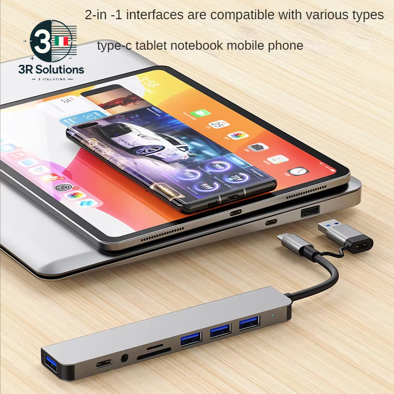 USB 3.0 Type C Adapter Docking Ststation USB 2.0 Port SD TF Card Reader gallery