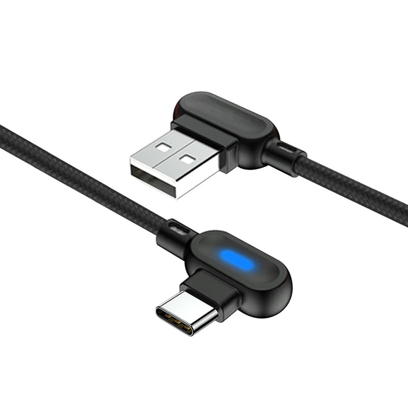 6x 90 Degree Right Angle USB C Fast Charger Cable Lot TypeC For Samsung Android gallery