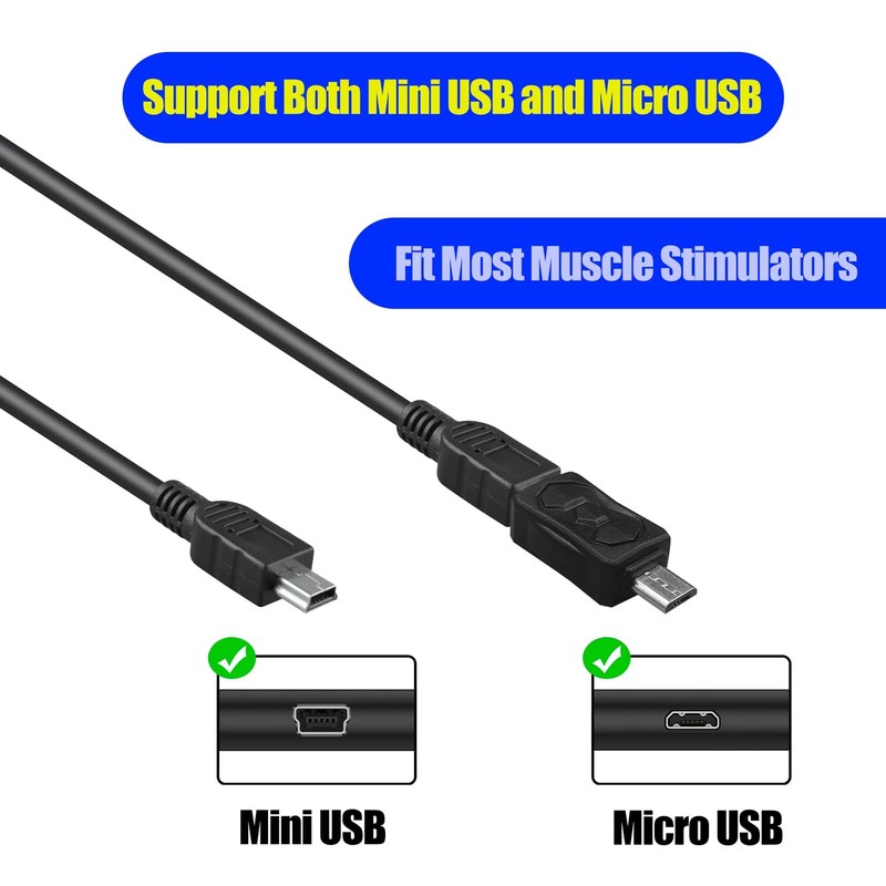USB Charger Cable Replacement Power Cord For TENS Unit Muscle Stimulators gallery