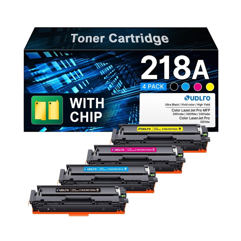218A Toner Cartridges 4 Pack with Chip 218X 3301fdw Compatible Replacement fo…