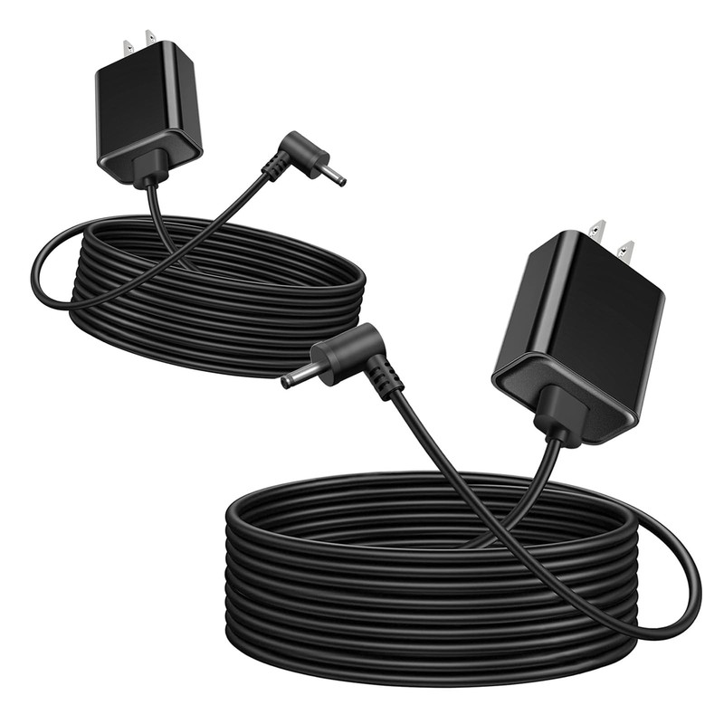 2 Pack Indoor/Outdoor DC Power Adapter Plug Charger for Ring Stick Up Cam Plu…
