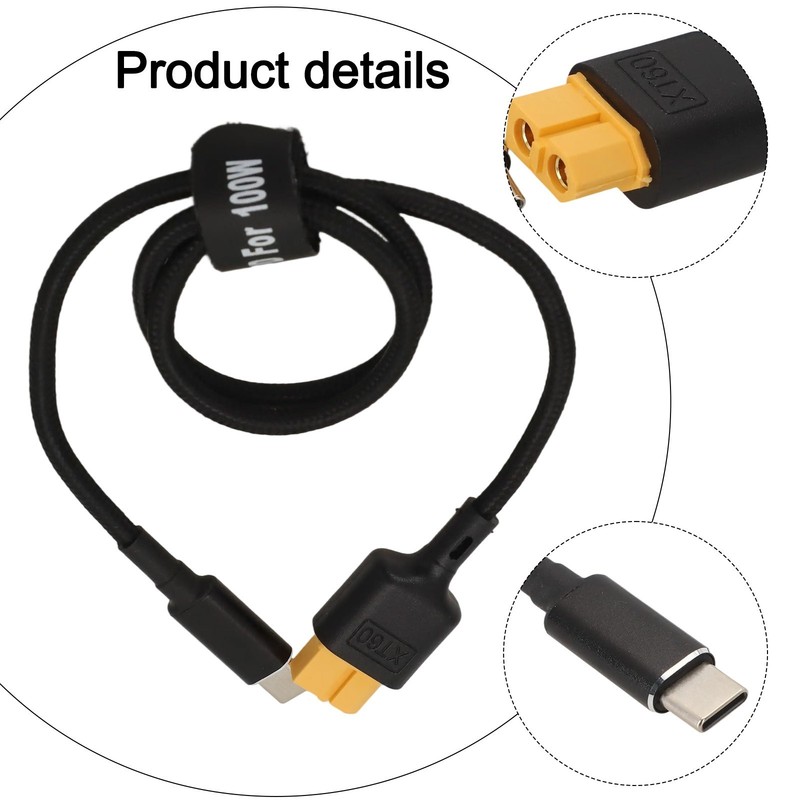 100W USB C Charging Cable for Drones for XT60 and Off Grid Solar Batteries gallery