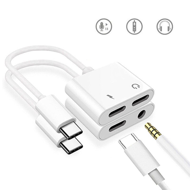 2in1 USB-C to AUX 3.5mm Cable Audio Adapter For S20 S21 S22 S23 S24 S25 Note 8 9 gallery