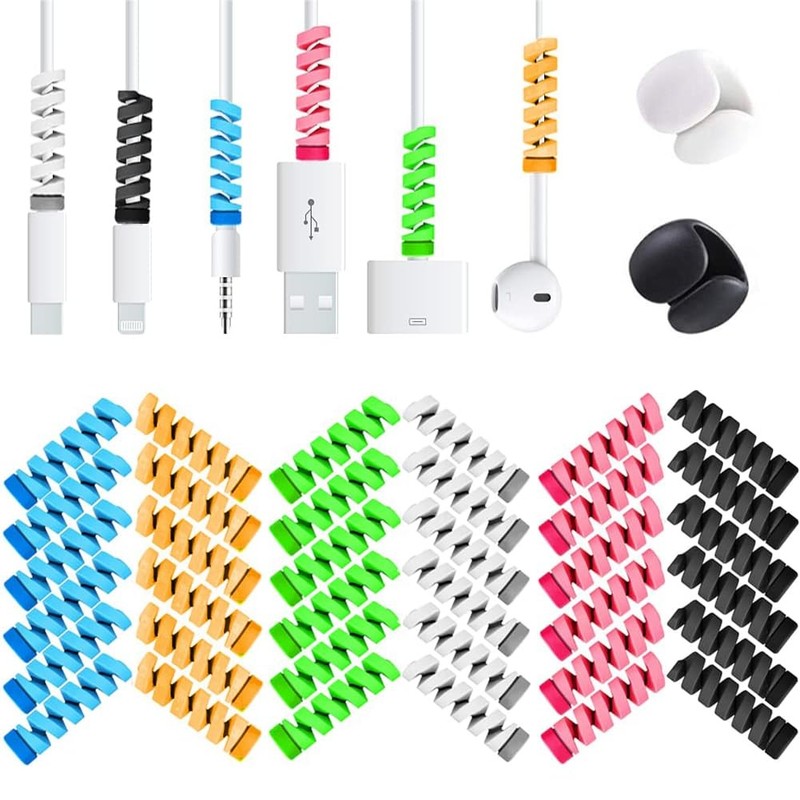 18 Pcs Multi Color Cable Protectors for iPhone iPad Charger Cord Savers