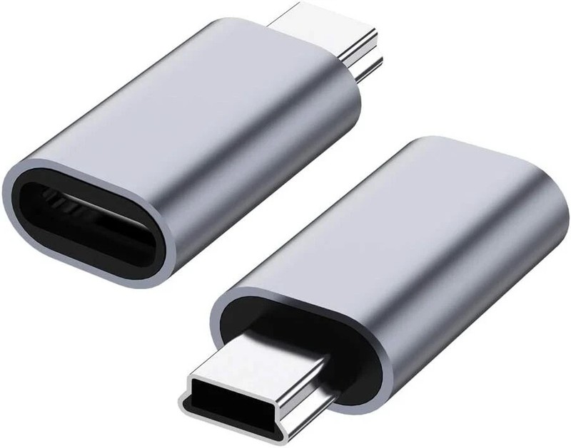 USB C To Mini USB 2.0 Adapter 2 Pack Type C Female Male Convert Connector NEW