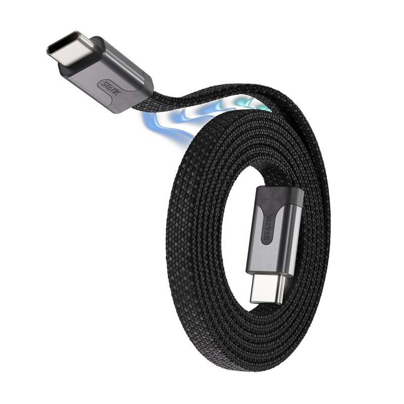 MagStack Slim Pro – USB C to USB C Cable, Magnetic Anti Tangle Flat Type C Ch…
