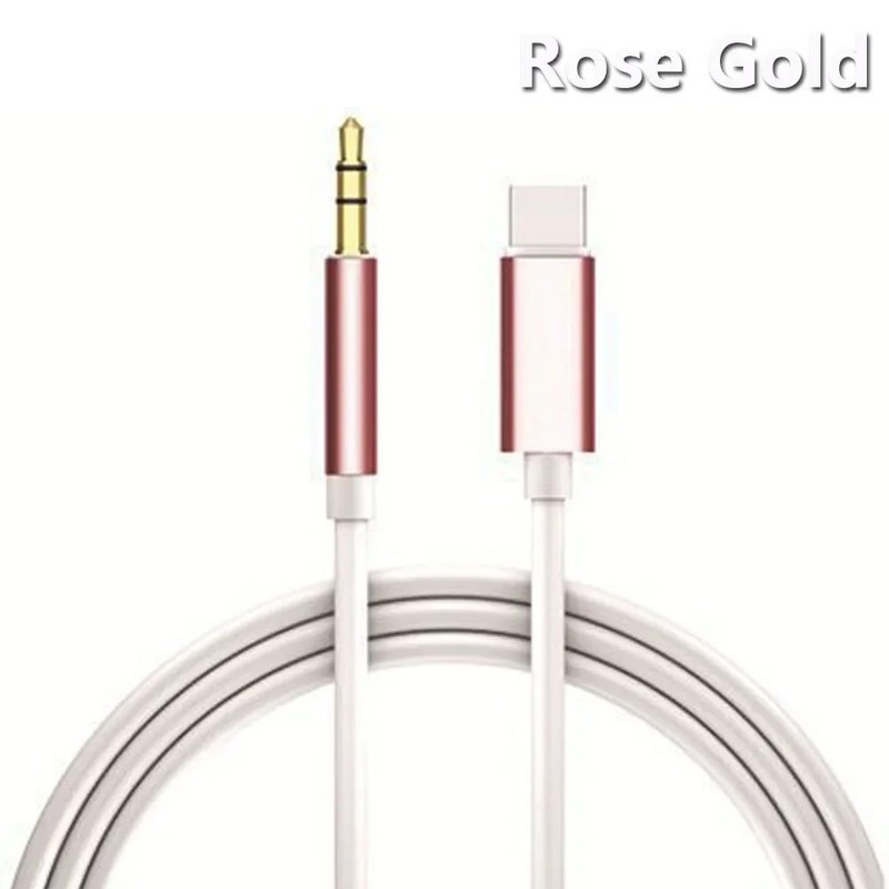 Type C to Aux Cable USB Type-C Male To 3.5mm Cord Car AUX Music Audio Adapter