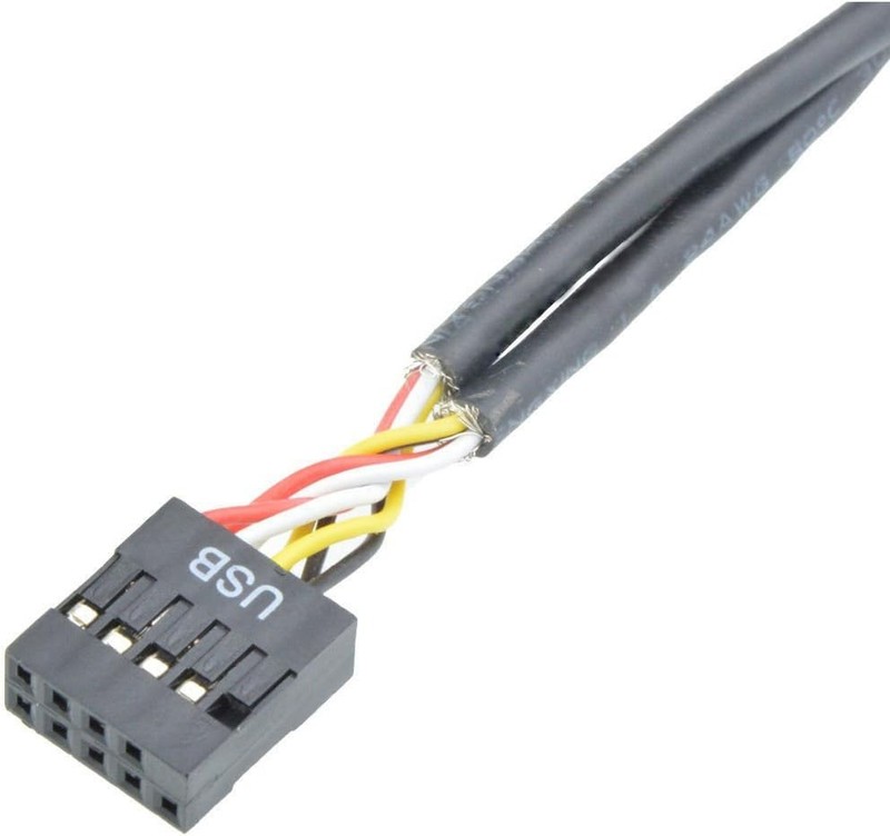 TGOOD 9pin USB Header Male 1 to 2 Female Extension Splitter Cable Connector gallery