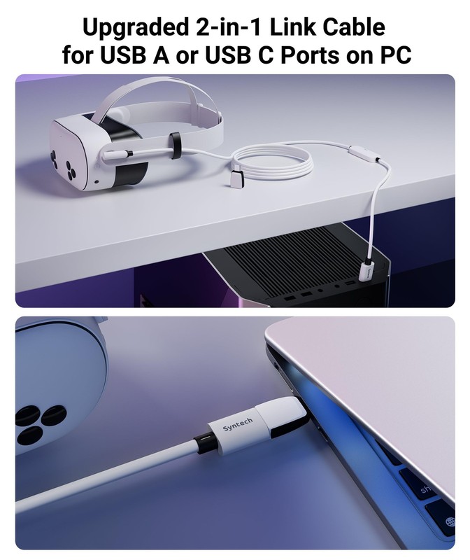 Link Cable with Charging 16FT with Oculus/Meta Quest 3S/3 , Quest2/, Pico4, N... gallery