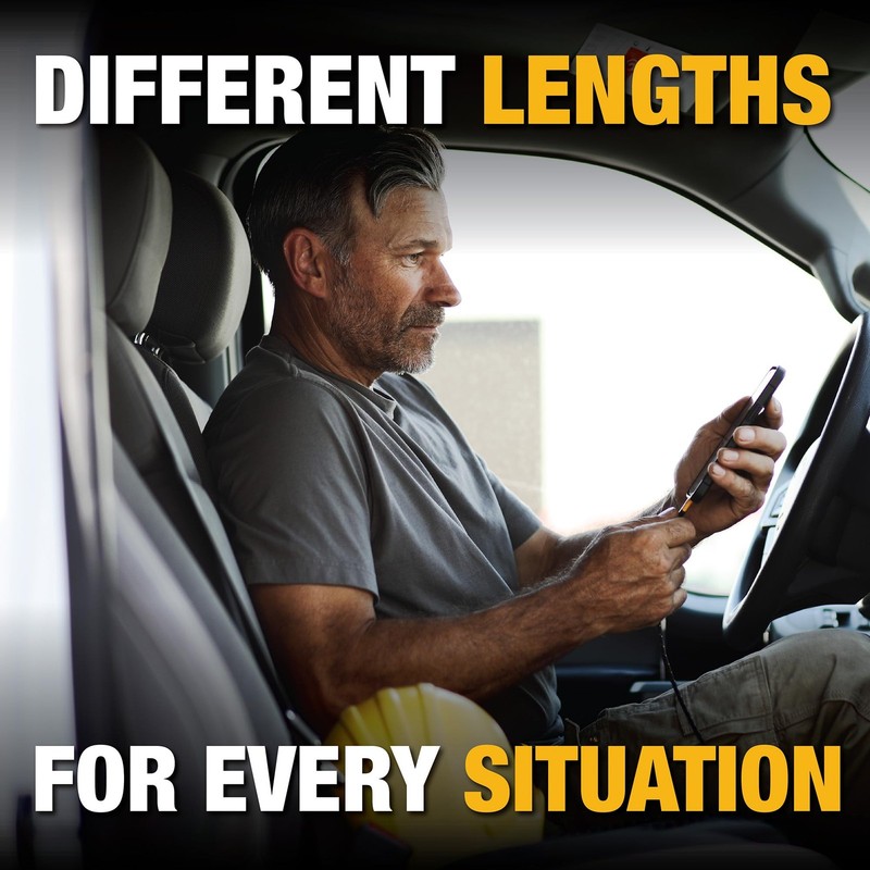 DEWALT Heavy Duty USB to USB C Cable, Jobsite Type C Cable, High Speed USBA to gallery