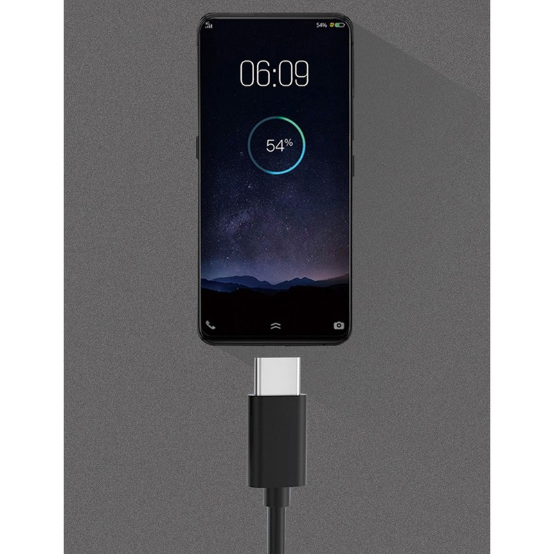 Phone Charging Cable Type-C Black Thickened Wire with Firm Plating Port gallery