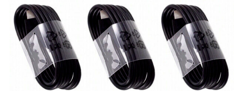 3x 6 FT Type C Cable Fast Charging Cord For Samsung Galaxy A11 A21 A51 A71 Black