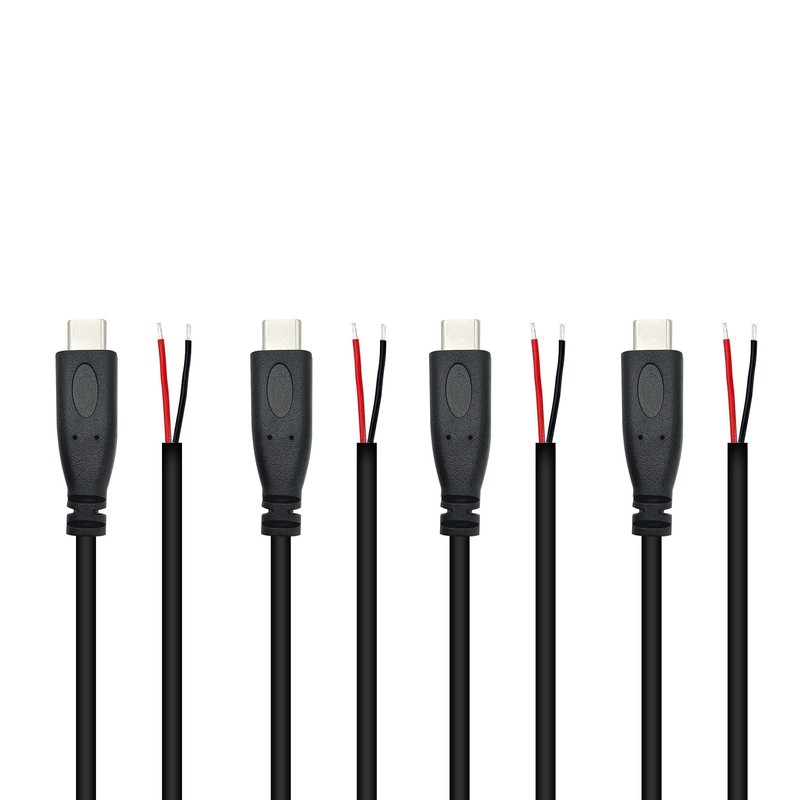 USB Power Pigtail Cable 1M 22AWG 5V 3A USB -Plug to 2 Pin Bare Wire Open End …
