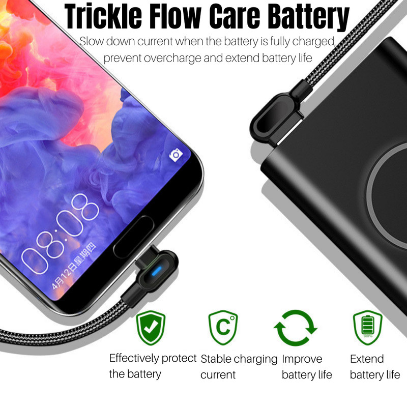 6FT 3FT 90° Right Angle USB Fast Charger Cable For iPhone 14 13 12 11 8 XR Cord gallery