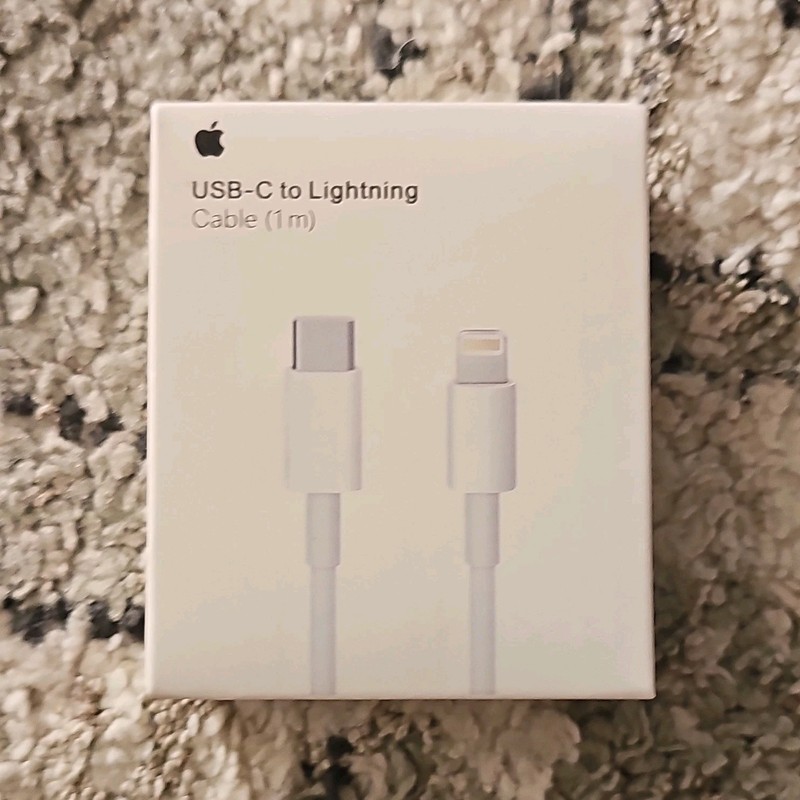 White 1m Apple USB-C to Lightning Charging Cable Universal 2 Ports Type Cable